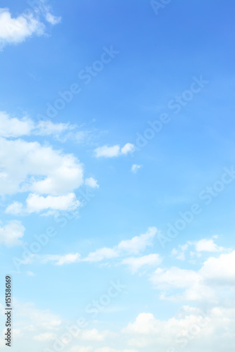 Blue spring sky with clouds