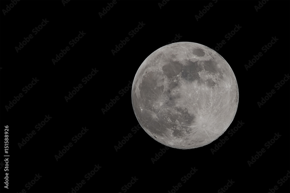 Fototapeta premium Fullmoon full moon april in night dark shining bright