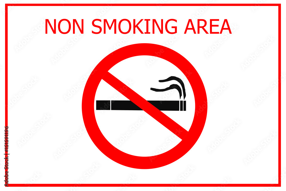 non smoking area sign isolated on white background non smoking area sign isolated on white background