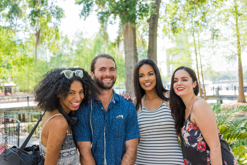 Happy Diverse Friends