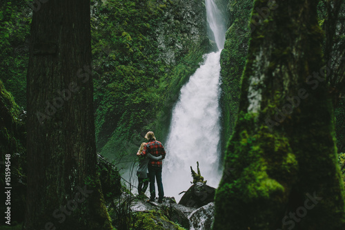 Attractive Young Blond Couple in the Pacific Northwest