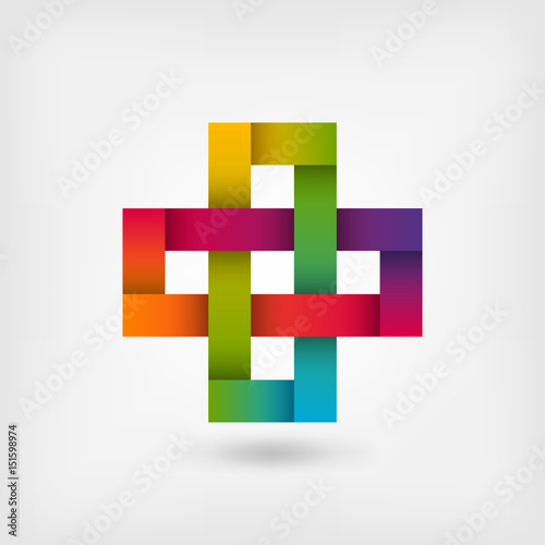 solomon knot in rainbow colors