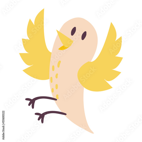 Cute bird vector illustration cartoon colorful