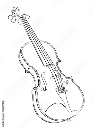 violin Sketch.  photo