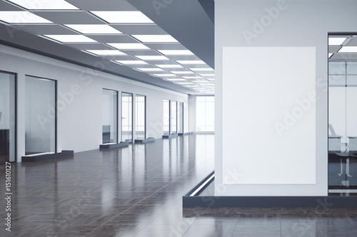 Contemporary office with empty poster