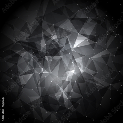 Abstract low poly background with connecting dots