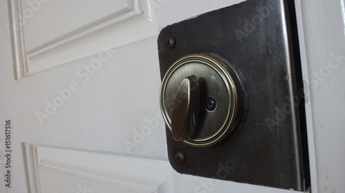 Locked Deadbolt Security Doorknob