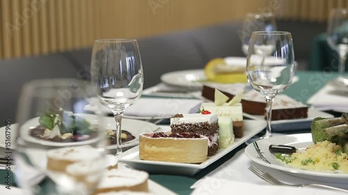 Dishes On The Table In a Restaurant