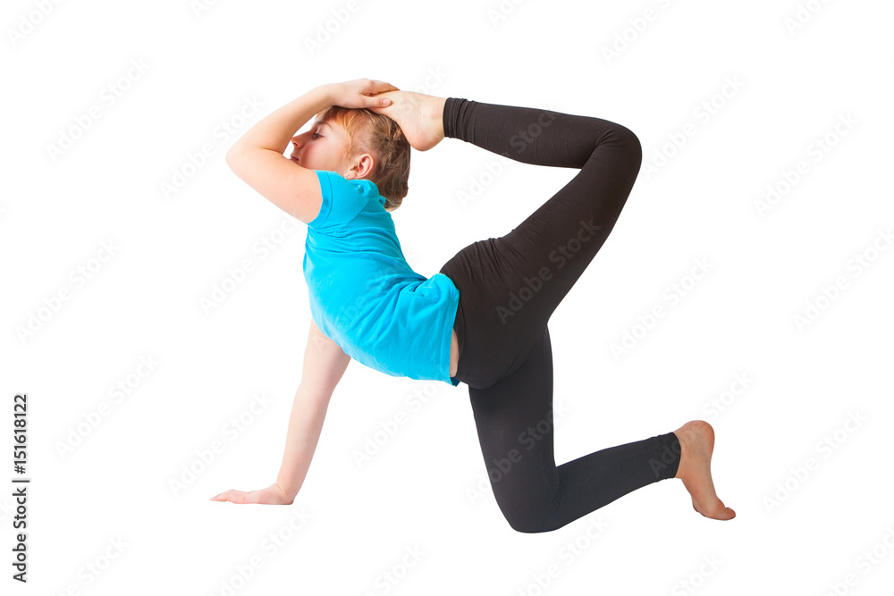 beautiful woman doing yoguna white background beautiful woman doing yoguna white background