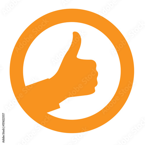 Ok sign with thumb up in circle