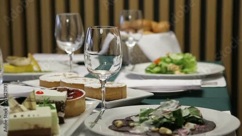 Dishes On The Table In a Restaurant