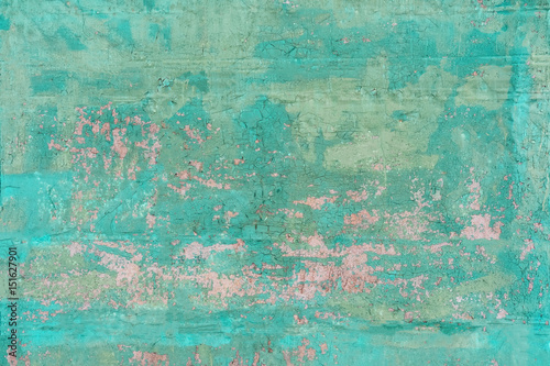 Texture of vintage green wall as background