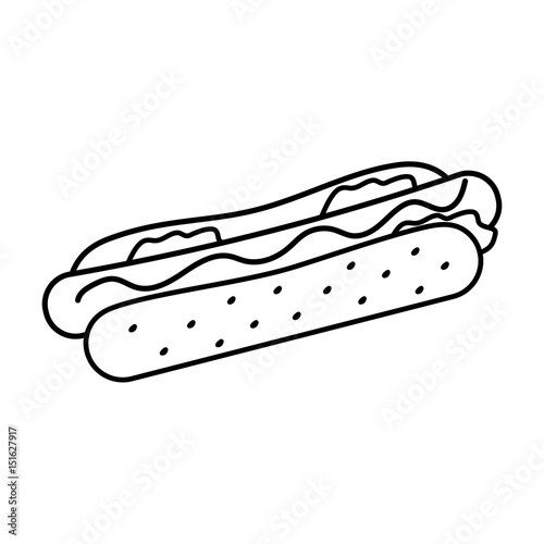 hot dog fast food isolated icon vector illustration design