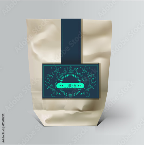 Mockup Foil Food Snack pack For Chips, Spices