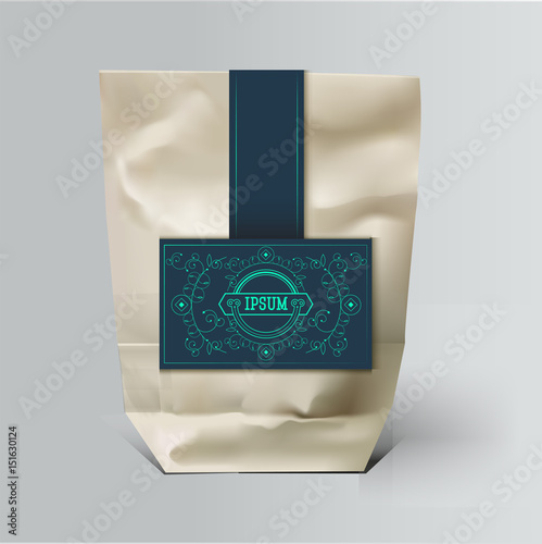 Mockup Foil Food Snack pack For Chips, Spices