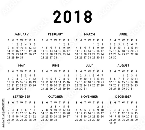 Calendar 2018