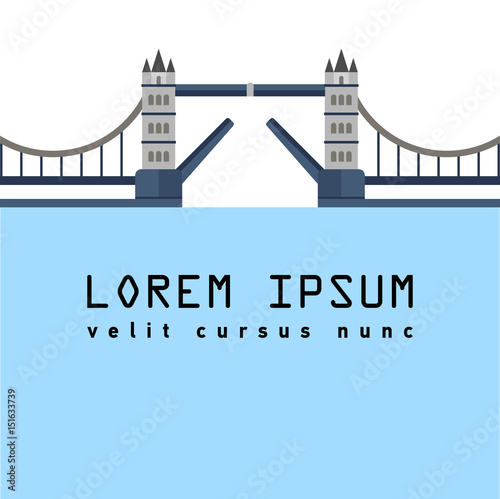 London Bridge Logo. Attraction of the capital