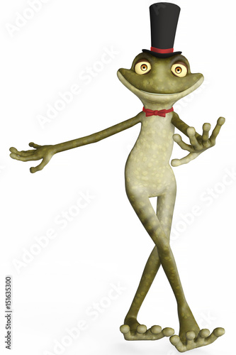 Canvas Print frog cartoon