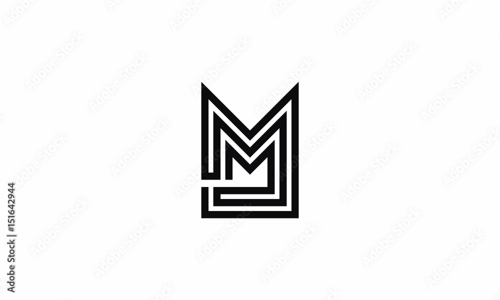 Letter M mongram logo Letter M mongram logo