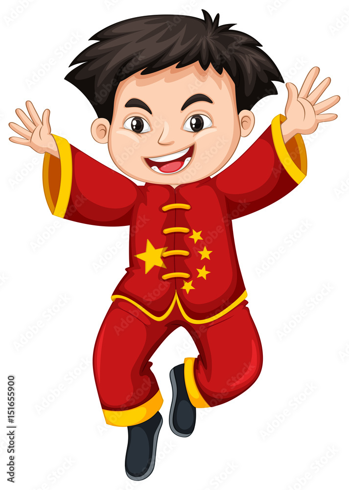Chinese boy in traditional costume Chinese boy in traditional costume
