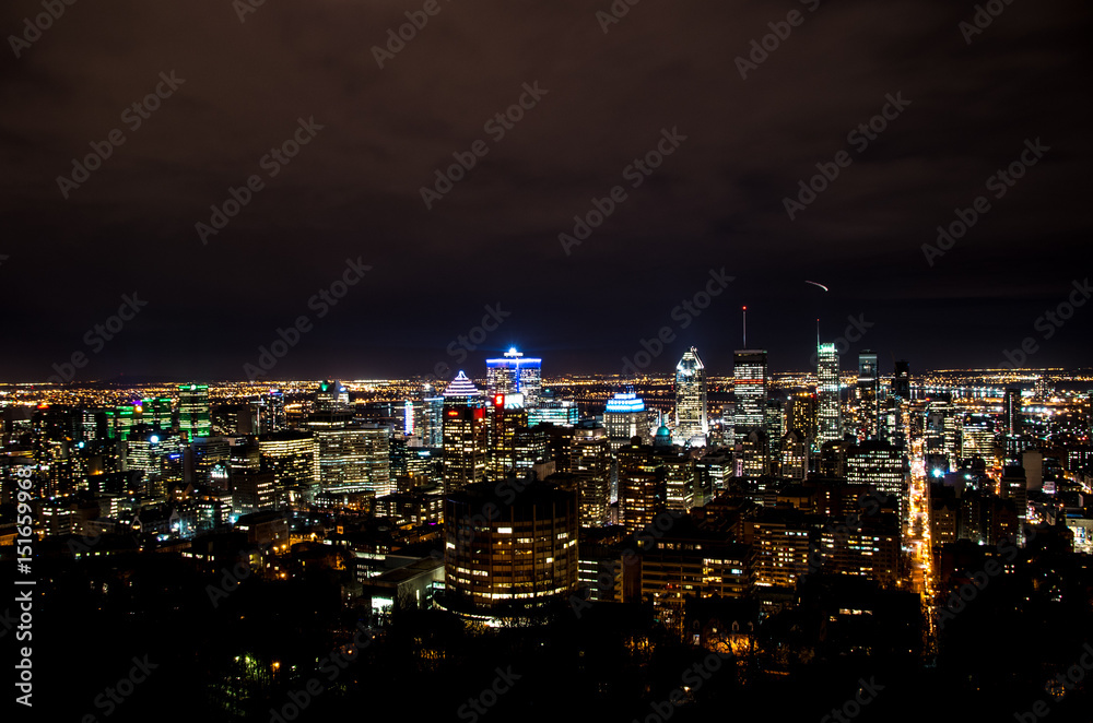 Montreal skyline by night.