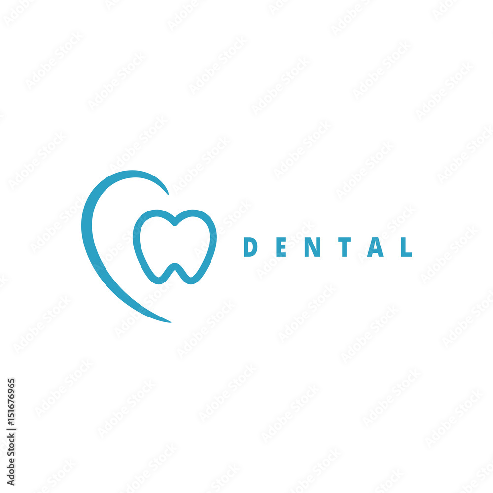 simple dental care logo