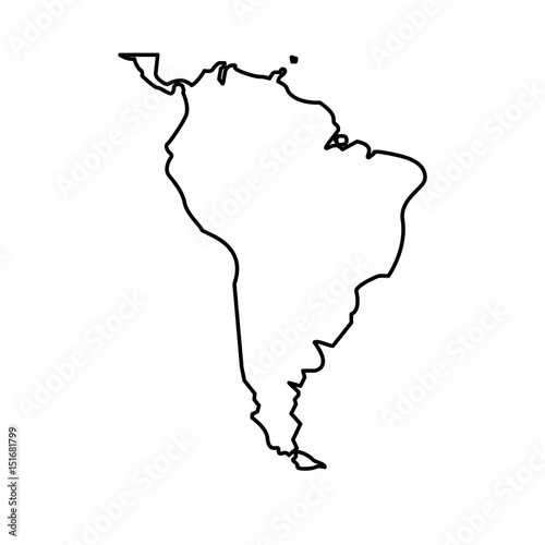 map south latin america. design isolated vector illustration