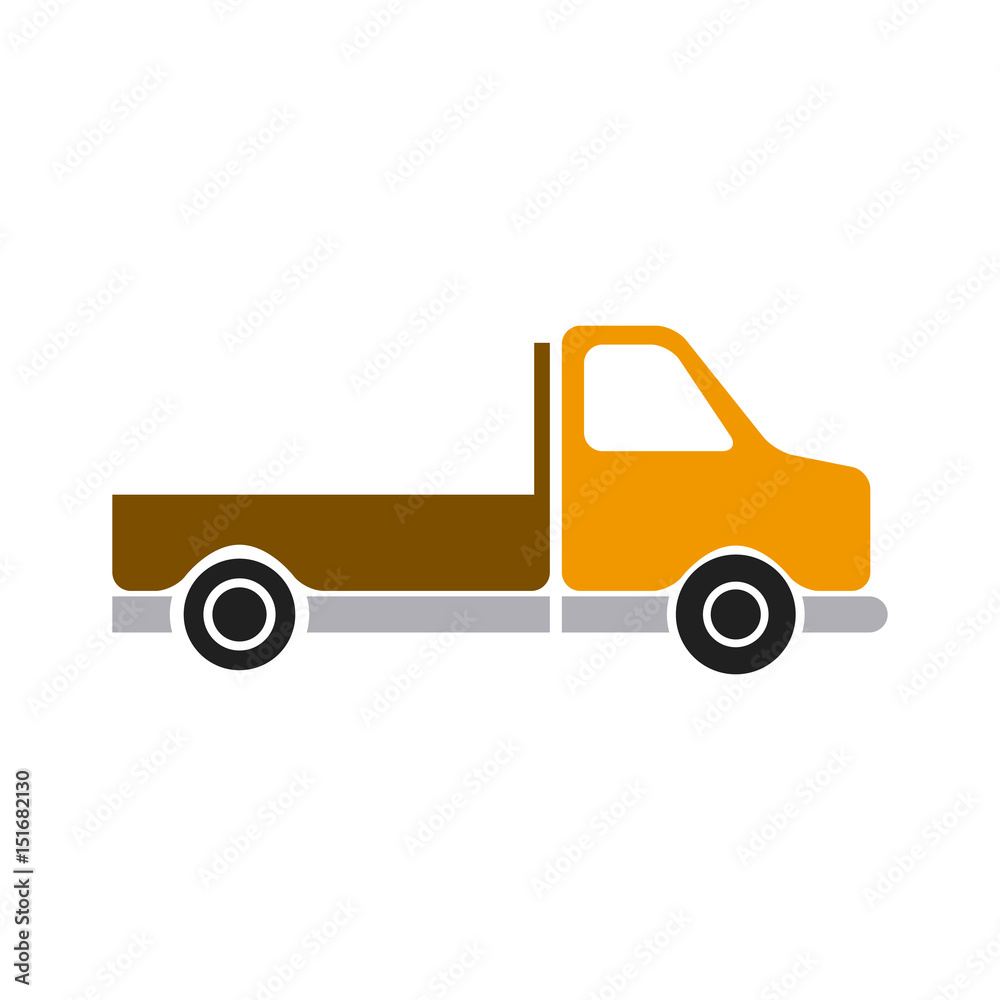 pickup truck vehicle transport side view vector illustration pickup truck vehicle transport side view vector illustration