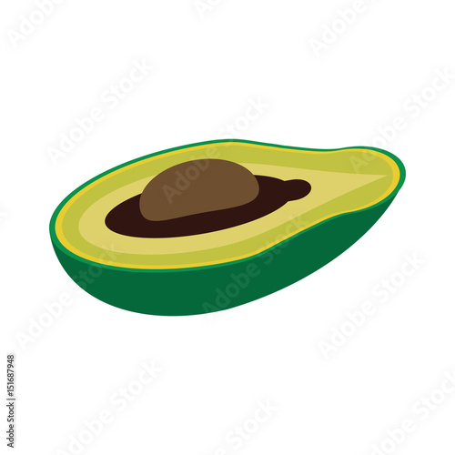 avocado vegetable icon image vector illustration design 