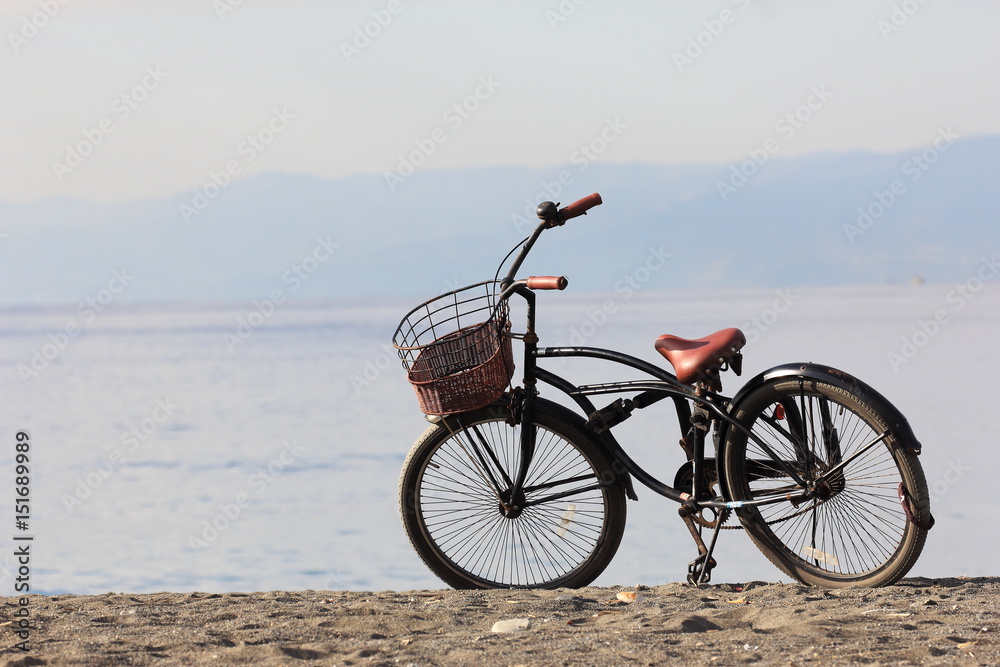 Fototapeta premium 浜辺の自転車