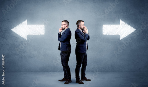 Fotografie Businessman with two choices