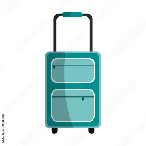 travel suitcase icon image vector illustration design 