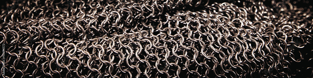 Banner, altes Kettenhemd und Kettenrüstung, Hintergrund für Mittelalter Banner, altes Kettenhemd und Kettenrüstung, Hintergrund für Mittelalter