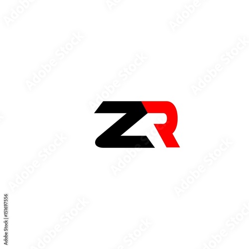 letter ZR logo vector