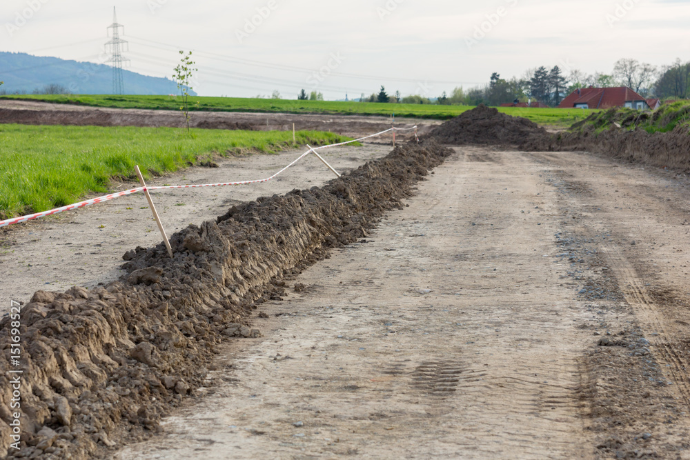 Fototapeta premium Straßenbau