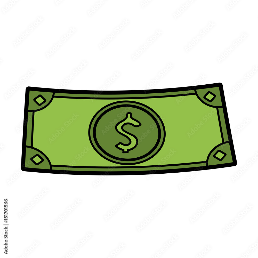 cash money bill icon image vector illustration design 
