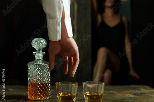 Photography Two glass whiskey