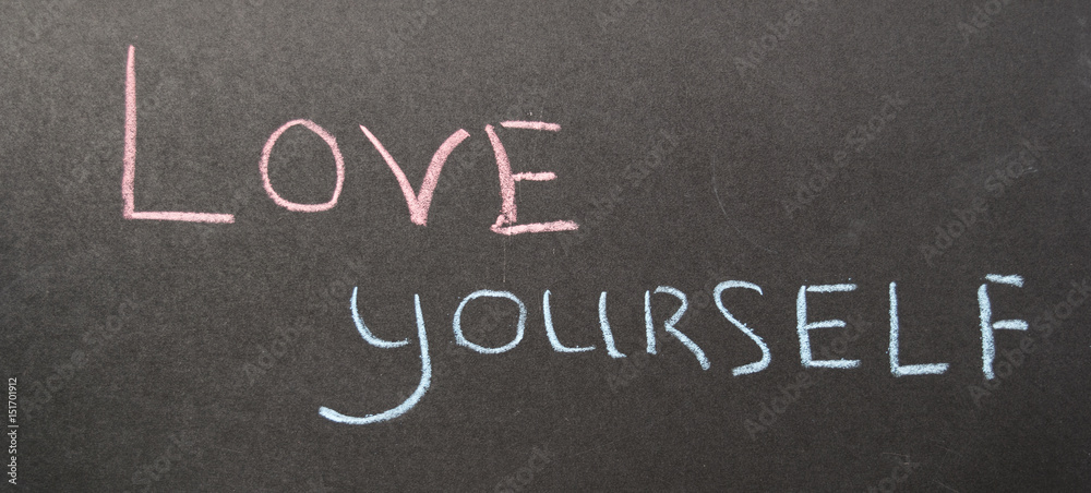 Fototapeta premium Inscription love yourself