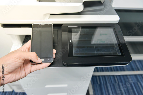 Using smart phone with printer to print the document