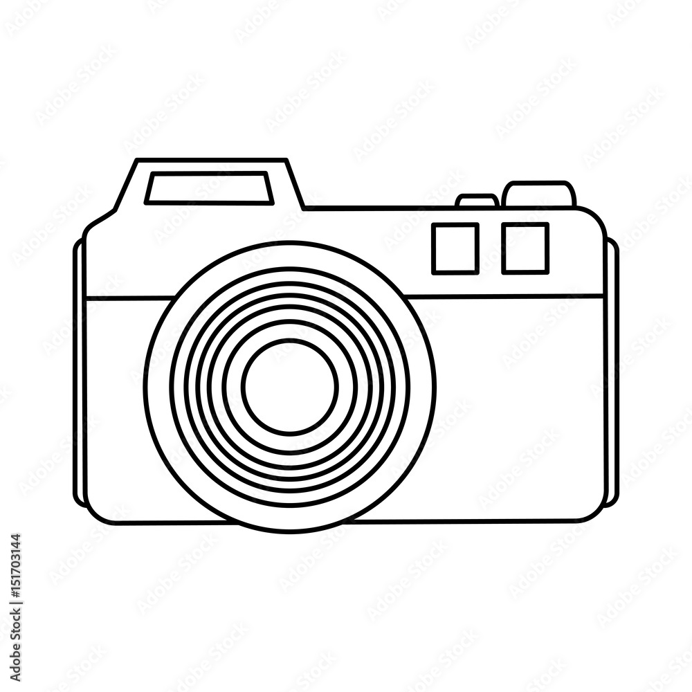 photographic camera icon image vector illustration design single black line photographic camera icon image vector illustration design single black line