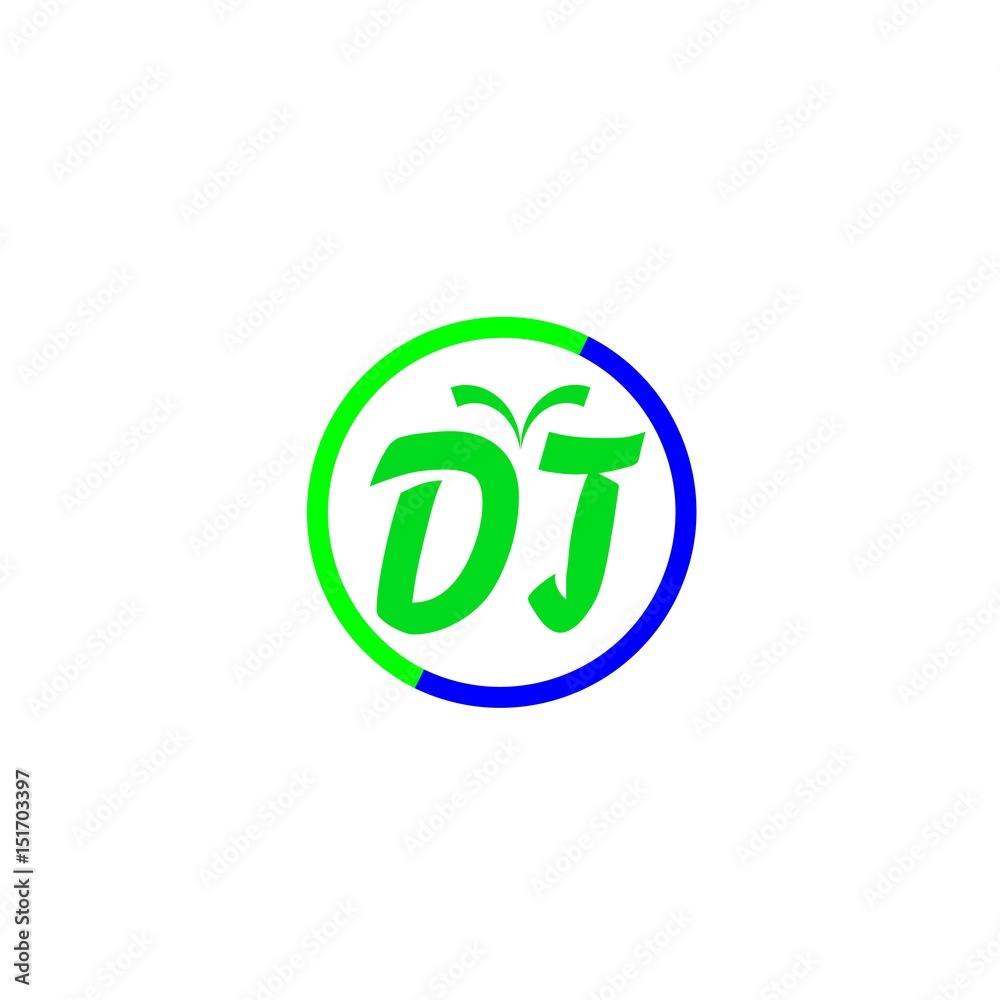 letter DJ logo vector letter DJ logo vector