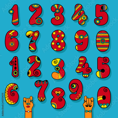Ret Numerals. Superhero Style