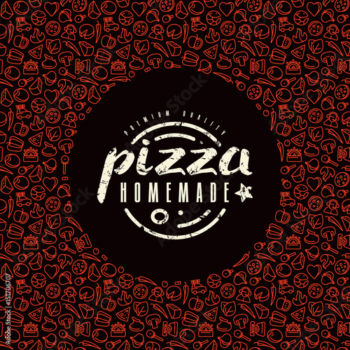 Stock vector design cover for pizza boxes