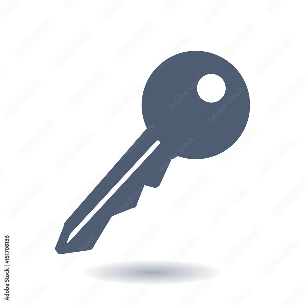Key icon. Lock symbol. Security sign. Flat design style. Key icon. Lock symbol. Security sign. Flat design style.