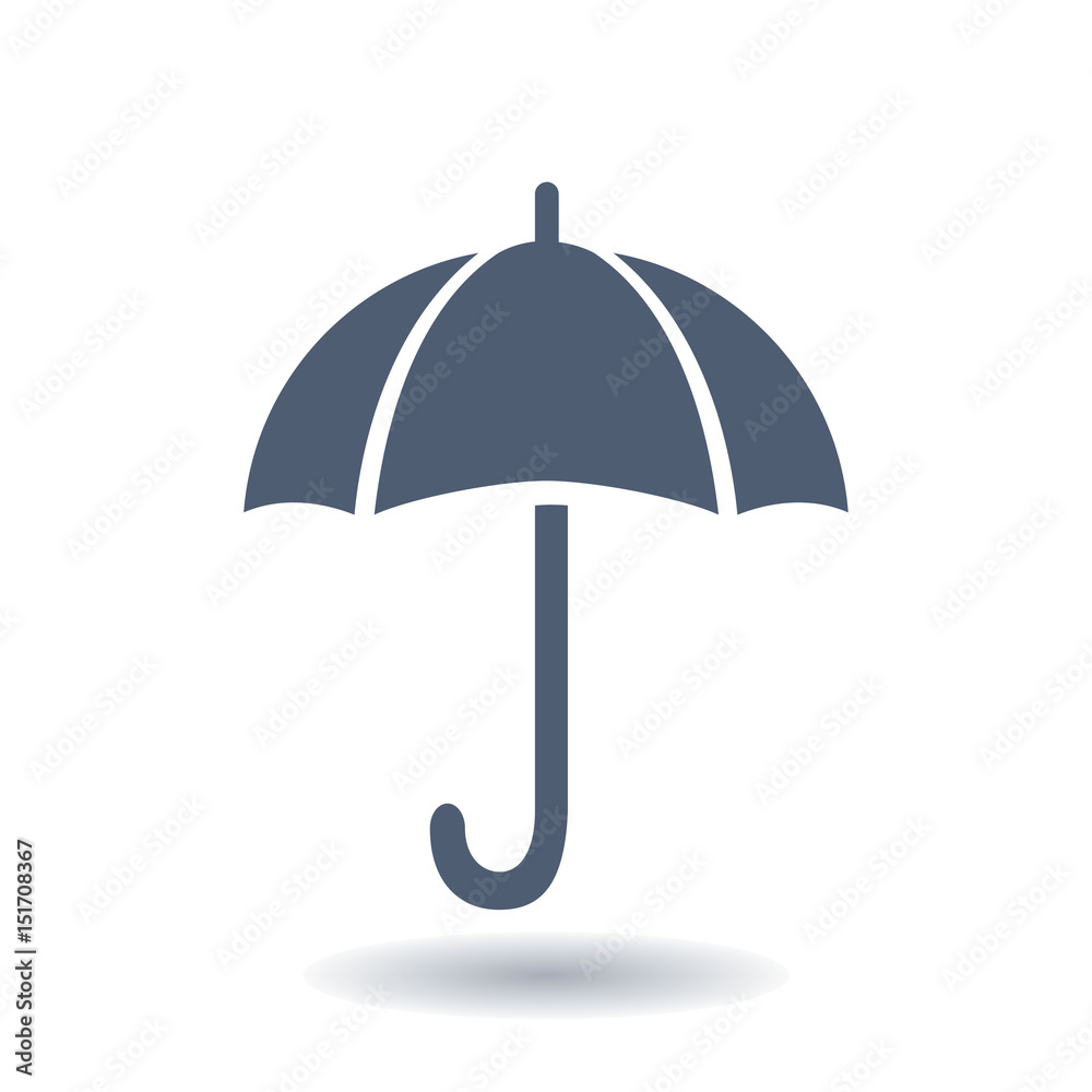 Umbrella sign icon. Rain protection symbol. Flat design style. Umbrella sign icon. Rain protection symbol. Flat design style.