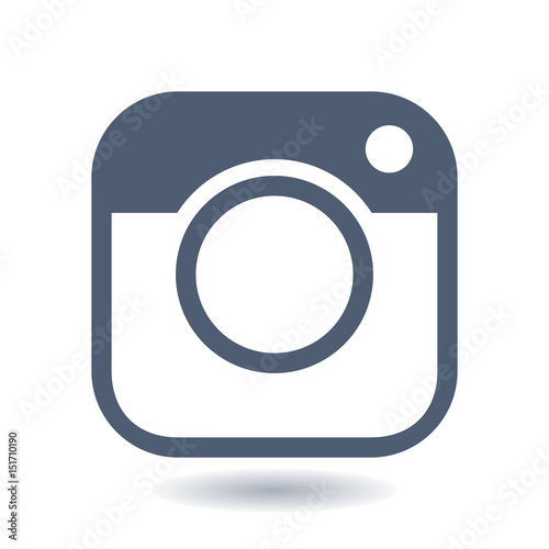 Photo camera icon.Social media sign simbol. Hipster camera. 