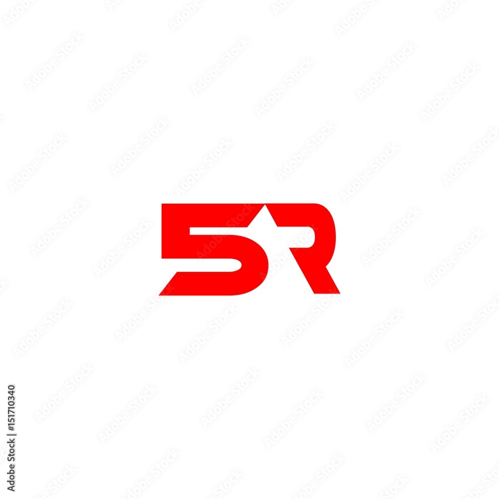 number 5R logo vector number 5R logo vector