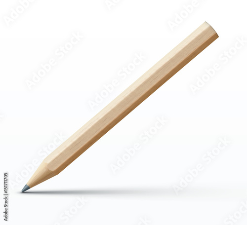 Detailed wooden pencil