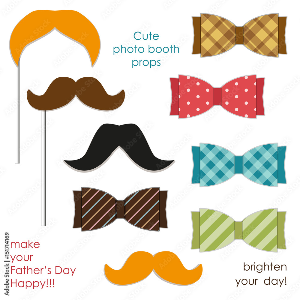 Cute photo booth props to make your Father's Day really happy Stock ...