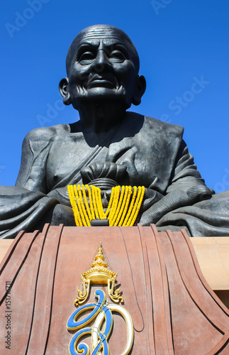 Closeup Luang Phor Tuad Statue at Wat Huai Mongkhon  Hua Hin  Thailand